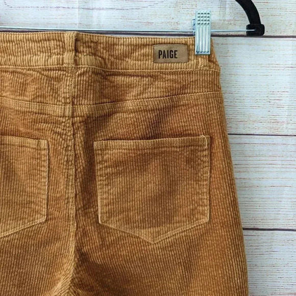 Paige Hoxton Ankle Skinny Corduroy Pants Marigold Anthropologie Exclusive - Picture 8 of 13